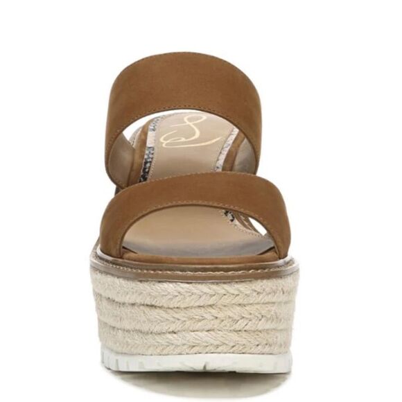 NEW Sam Edelman Luca Wedge Platform Suede Espadrille Sandals Size 8.5 - Picture 2 of 9